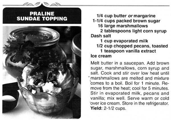 Praline Sundae Topping